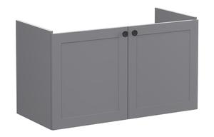VitrA Root Classic 100cm 2 Door Washbasin Unit - Matt Grey